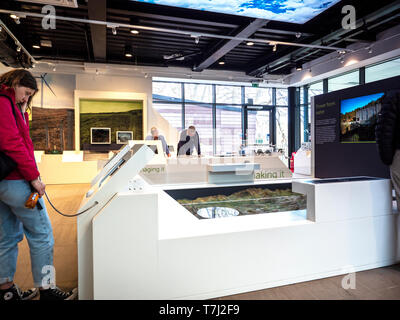 Pitlochry Dam Visitor Center, Pitlochry, Highland Perthshire, Scotland, Regno Unito Foto Stock