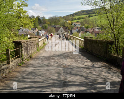 Brockweir ponte sopra il fiume Wye Foto Stock