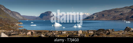 Iceberg, Narsaq in Groenlandia Foto Stock