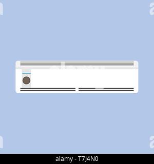 Il condizionatore aria design tecnologia power comfort simbolo. Vettore di piatto ventilatore icona del sistema Illustrazione Vettoriale
