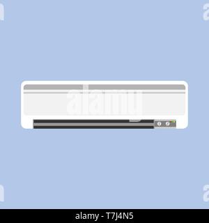 Il condizionatore aria design tecnologia power comfort simbolo. Vettore di piatto ventilatore icona del sistema Illustrazione Vettoriale