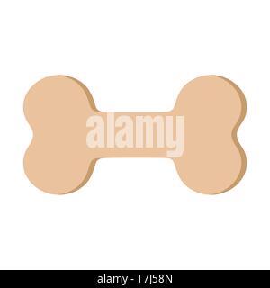 Osso dog food segno grafico icona vettore. Concetto forma illustrazione silhouette Illustrazione Vettoriale