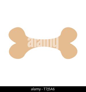 Osso dog food segno grafico icona vettore. Concetto forma illustrazione silhouette Illustrazione Vettoriale