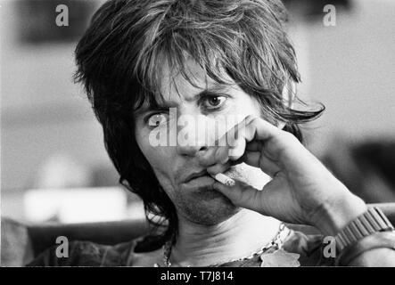 Bruxelles, Belgio - 1976, Keith Richards(Foto Gijsbert Hanekroot) *** Caption locale *** Keith Richards, Rolling Stones Foto Stock