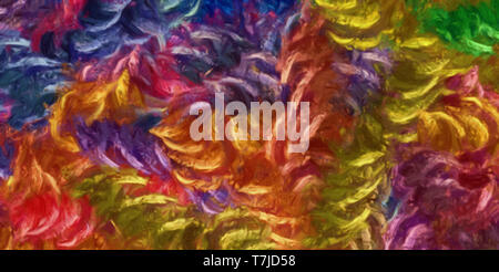 Abstract background texture. La pittura digitale in Vincent Van Gogh illustrazioni di stile. Disegnato a mano disegno artistico. Arte moderna. Buona per immagini stampate, p Foto Stock