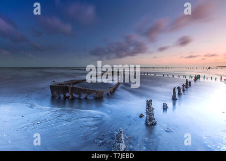 Naufragio sulle velme a wierum Foto Stock