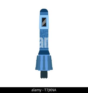 Lander Icona vettore astronomia space illustrazione. Luna rocket cosmo travel. Esplorazione Marte navicella spaziale shuttle Discovery Illustrazione Vettoriale