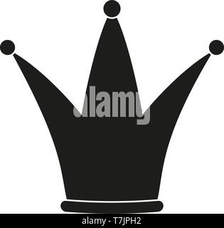 Bianco e nero parte crown silhouette Illustrazione Vettoriale