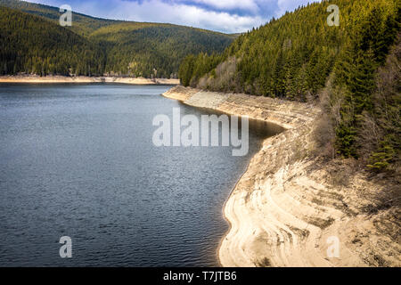 Il lago di Oasa serbatoio acqua, Transilvania, Romania Foto Stock