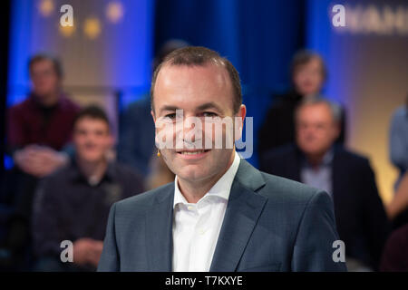 Manfred Weber bei der Wahlarena zur Europawahl im WDR-Studio BS4, Köln, 07.05.2019 Foto Stock