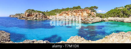 Cala Almunia costa, Mallorca, Spagna Foto Stock