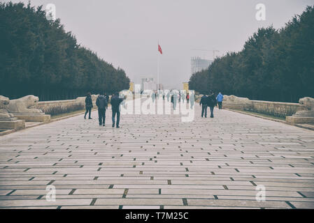 Anitkabir - mausoleo di Ataturk, Ankara Turchia Foto Stock