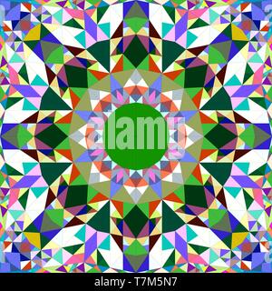 Colorato senza giunture triangolo astratto caleidoscopio Mosaico pattern di sfondo Illustrazione Vettoriale