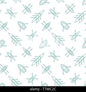 Barche di sagome pattern senza giunture Illustrazione Vettoriale
