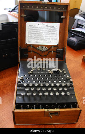 Stati Uniti d'America, Massachusetts, Cape Cod, New England, North Chatham, Marconi-RCA Museo Wireless, radio, antenna field, Enigma, Foto Stock