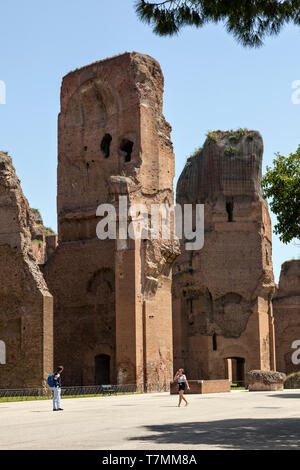 Terme di Caracalla (Italiano: Terme di Caracalla a Roma, Italia Foto Stock