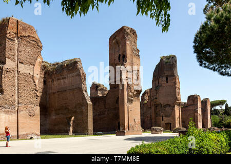 Terme di Caracalla (Italiano: Terme di Caracalla a Roma, Italia Foto Stock