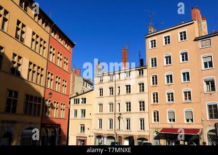 Francia, Rhone, Lione, 5° distretto, il vecchio quartiere di Lione, storico sito elencato come patrimonio mondiale dall' UNESCO, San Paolo Square Foto Stock