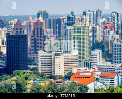 Elevato aumento appartamento residenziale torri e grattacieli di Singapore. Foto Stock