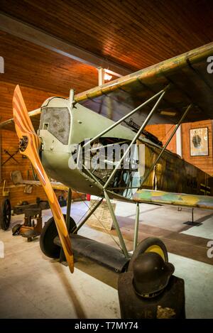 Canada Quebec, Estrie Regione, Lac Brome-Knowlton, Musee Historique du Comte de Brome, Brome County Museum, WW1-ser tedesco Fokker D-VIII fighter aereo Foto Stock