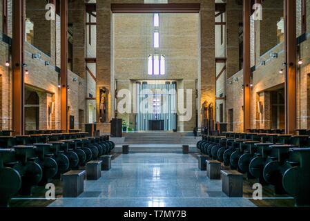 Canada Quebec, Estrie Regione, Saint-Benoit-du-Lac, Abbaye St-Benoit-du-Lac, Bendictine Abbey, costruito 1912., Dom Paolo Belfort, architetto, chiesa interno Foto Stock