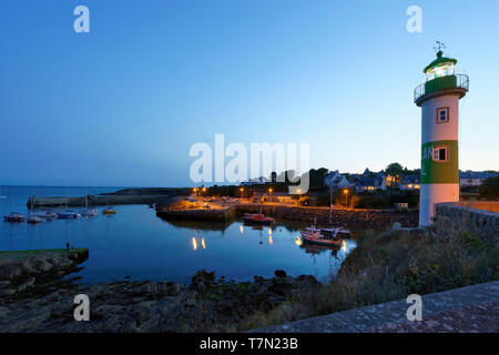 Francia, Finisterre, Clohars Carnoet, Doelan Harbour Foto Stock