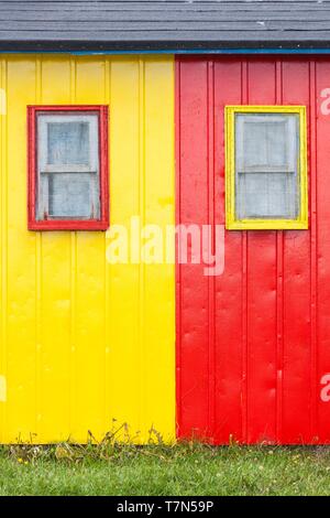 Canada Quebec, Gaspe Peninsula, Saint-Ulric, colorato motel dettaglio Foto Stock