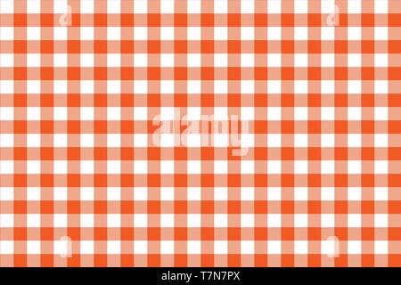 Orange Gingham pattern. La texture dal rombo/quadrati per - plaid, tovaglie, abiti, camicie, abiti, carta, biancheria da letto, coperte, piumini e altri te Illustrazione Vettoriale