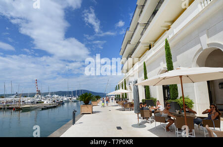 Il bellissimo Porto Montenegro di Tivat. Foto Stock