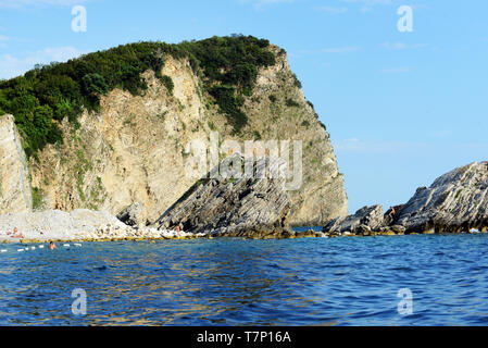 Sveti Nikola isola nei pressi di Budva, Montenegro. Foto Stock