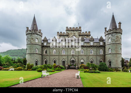 Inveraray Scozia, 29 Giugno 2016: Inveraray Castle, la casa ancestrale del Duca di Argyle. Foto Stock