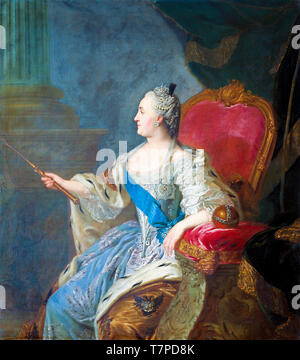 Ritratto di Caterina II, officina di Fëdor Rokotov, 1763 Foto Stock