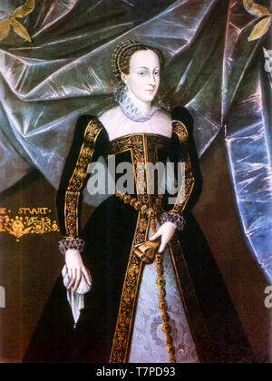 Maria Regina di Scozia (1542-1587) in un ritratto ufficiale, XVII secolo Foto Stock