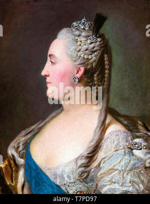 Caterina la Grande, ritratto dipinto nel profilo da Fyodor Rokotov, 1763 Foto Stock