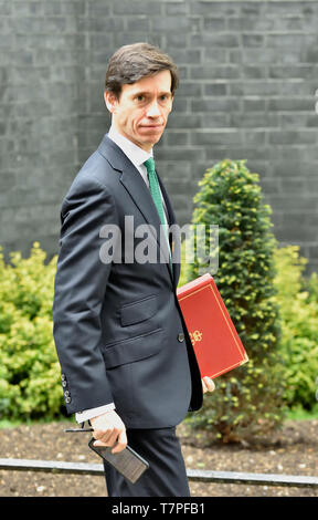 Rory Stewart MP (Cost: Penrith e la frontiera) lasciando il suo armadio fiirst incontro come nuovo Segretario di Stato per lo sviluppo internazionale, in Downing S Foto Stock