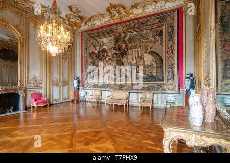 Francia, Bas Rhin, Strasburgo, città vecchia elencati come patrimonio mondiale dall' UNESCO, Palais des Rohan, il Museo di Arti Decorative, Assembly Hall Foto Stock