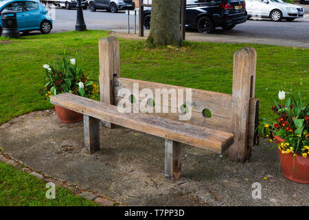 Scorte medievale sul villaggio verde, il villaggio di Dunchurch, vicino a Rugby, Warwickshire, West Midlands, Inghilterra Foto Stock