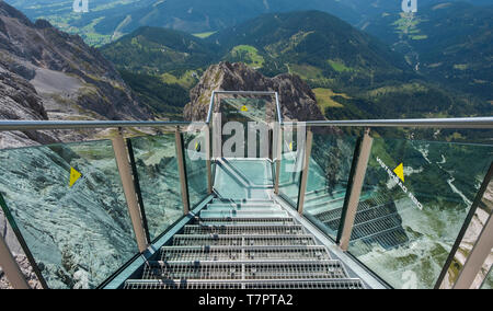 Il percorso per nulla sull'Hoher Dachstein Austria, Europa Foto Stock