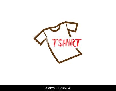 Tshirt semplice raccordo con il testo del logo Illustrazione Vettoriale