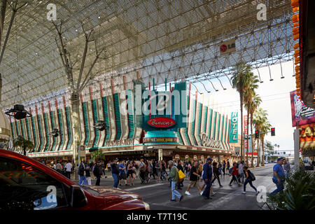Las Vegas, Nevada, Stati Uniti d'America, Centro di Fremont Street Binion's Gambling Hall Foto Stock