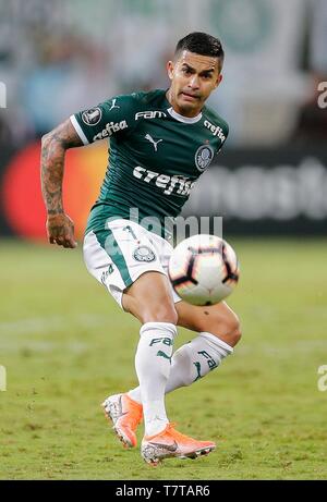 Sao Paulo, Brasile. 08 Maggio, 2019. PALMEIRAS X SAN LORENZO ARG - Dudu del Palmeiras durante il match tra Palmeiras e San Lorenzo (Argentina) valido per il sesto e ultimo round della fase a gironi della Copa Libertadores de America 2019, tenutosi a Allianz Parque. Credito: Foto Arena LTDA/Alamy Live News Foto Stock