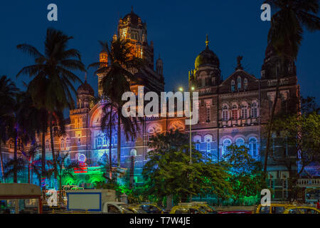 26-Gen-2019--BB&CI ( Western Ferrovie,) edificio sede Churchgate; Veer Nariman Street, Mumbai, Maharashtra, India, Asia Foto Stock