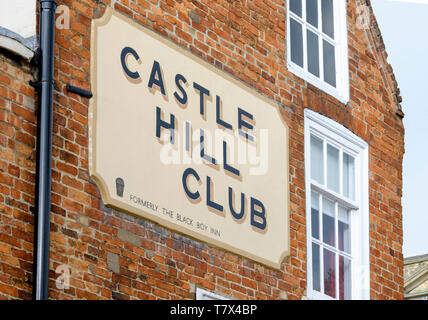 Intorno al quartiere della Cattedrale di Lincoln Lincolnshire Castle Hill club Foto Stock