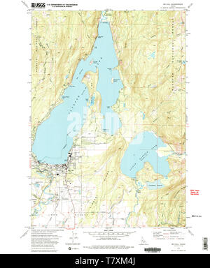 USGS TOPO Map ID Idaho McCall 237095 1973 24000 Restauro Foto Stock