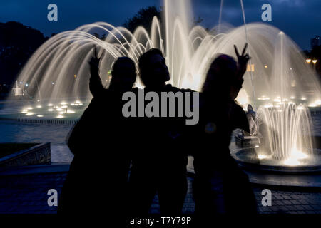 Una fontana di Magic circuito acqua presso il parco della Riserva Foto Stock