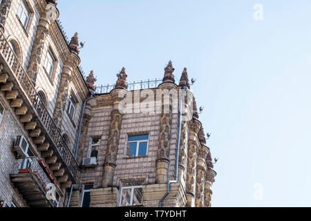 Architettura su Khreshchatyk Avenue, Kiev - Ucraina Foto Stock