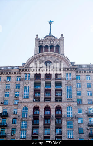 Architettura su Khreshchatyk Avenue, Kiev - Ucraina Foto Stock