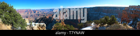 Sunny Grand Canyon Panorama dal South Rim Foto Stock