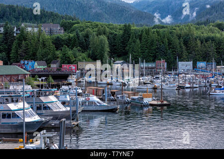 Porto di Ketchikan, Alaska Foto Stock