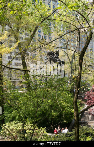 Il Central Park di New York City è popolare in primavera, STATI UNITI D'AMERICA Foto Stock
